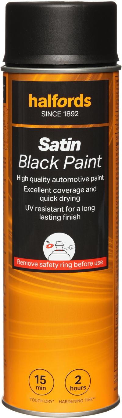 Halfords Satin Black 500ml Halfords Satin Black 500ml