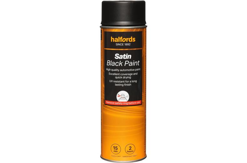 Halfords Satin Black 500ml Halfords Satin Black 500ml
