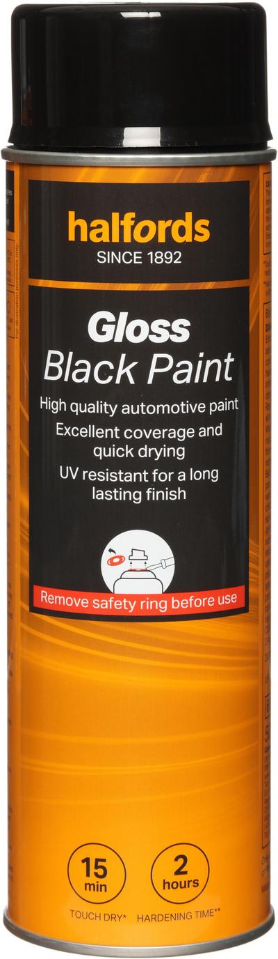 Halfords Gloss Black 500ml Halfords Gloss Black 500ml