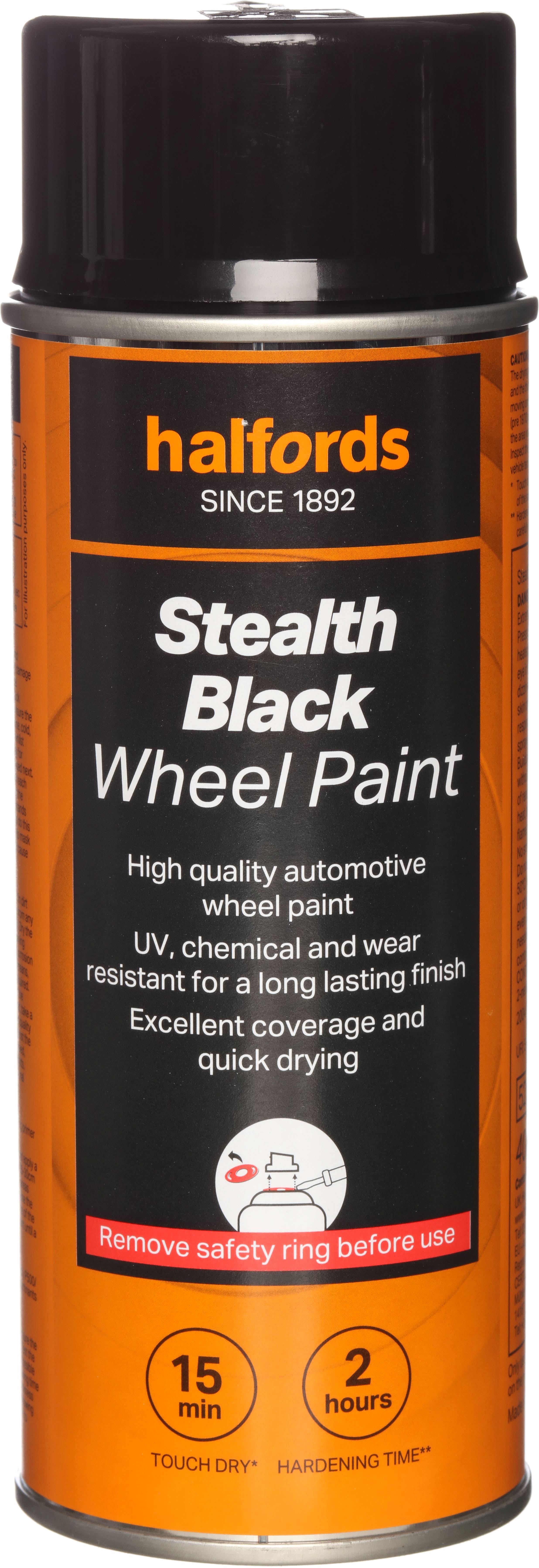 Halfords Wheel Paint Stealth Black 400ml