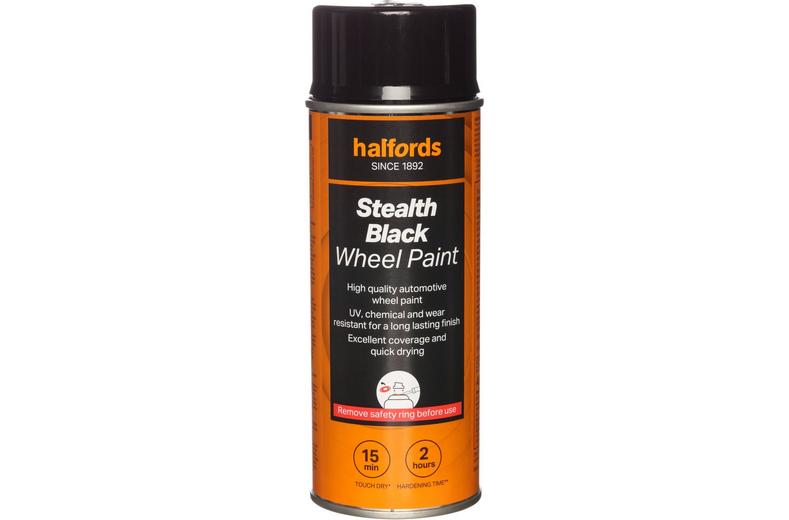 Halfords Wheel Paint Stealth Black 400ml Halfords Wheel Paint Stealth Black 400ml