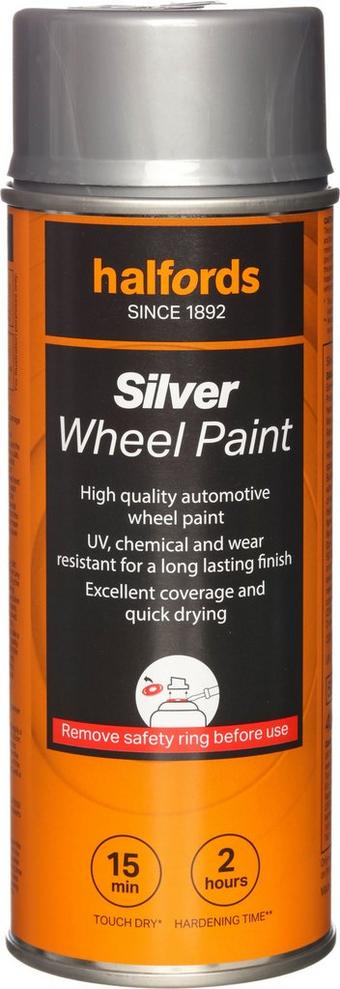 Halfords Wheel Paint Silver 400ml