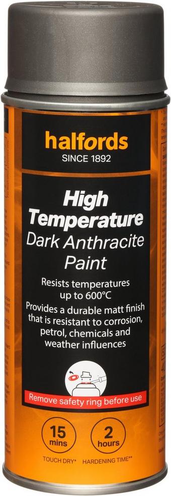 Halfords Very High Temp Dark Anthrac 400ml