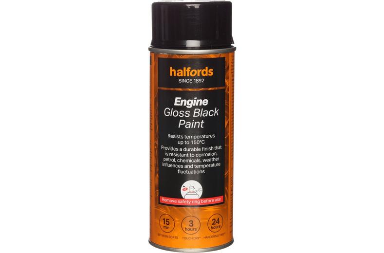 Halfords Engine Paint Gloss Black 400ml Halfords Engine Paint Gloss Black 400ml