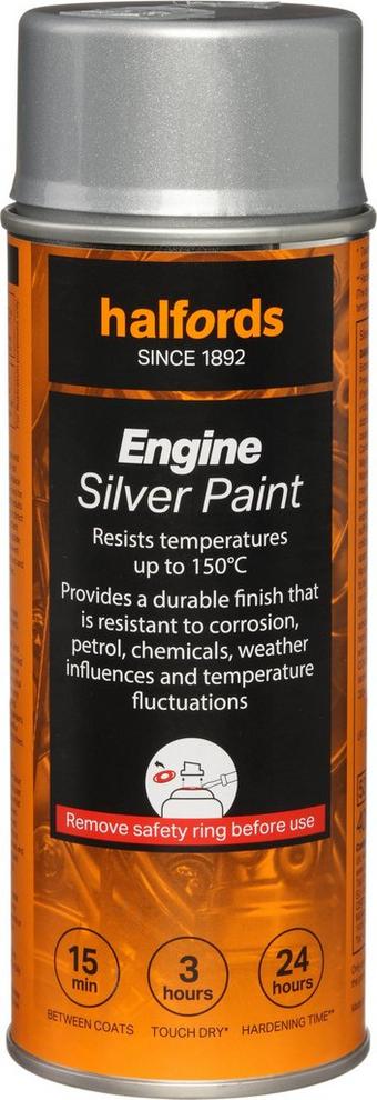 Halfords Engine Paint Aluminium 400ml