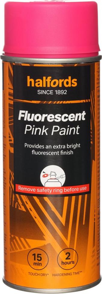 Halfords Fluorescent Paint Pink 400 ml