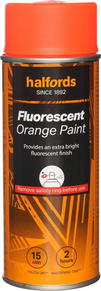 Halfords Fluorescent Paint Orange 400 ml