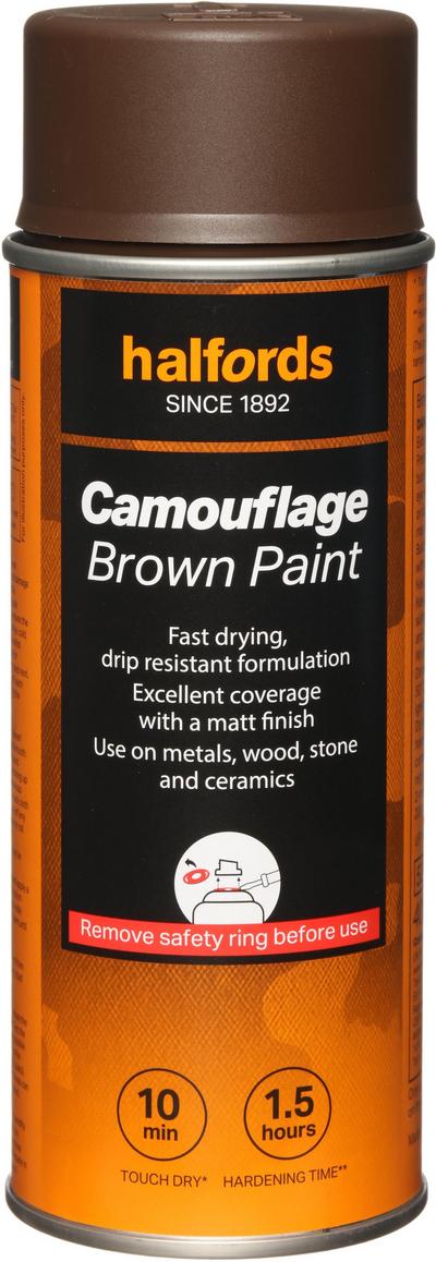 Halfords Camouflage Paint Brown 400ml Halfords Camouflage Paint Brown 400ml
