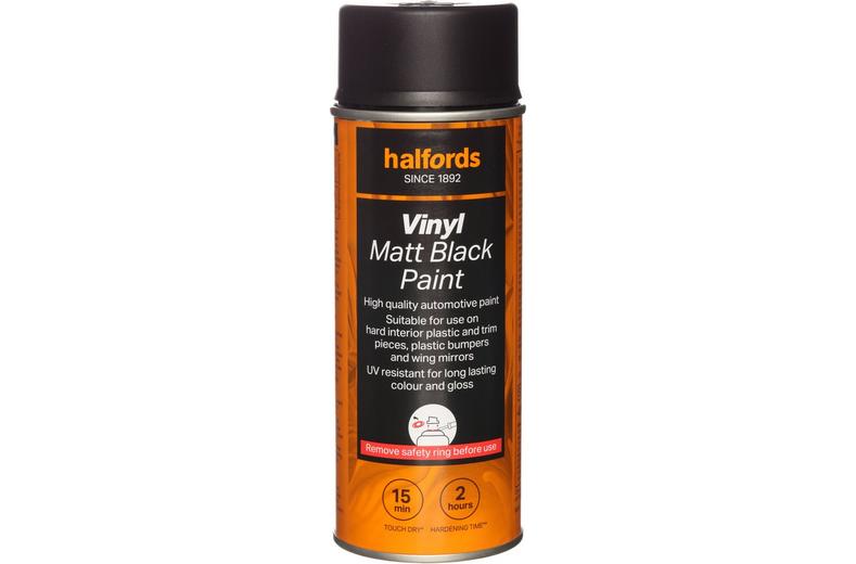 Halfords Vinyl Paint Matt Black 400ml Halfords Vinyl Paint Matt Black 400ml