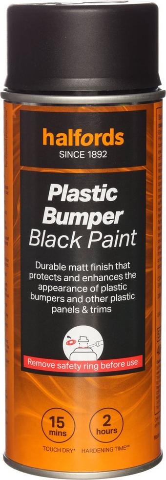 Halfords Plastic Bumper Paint Black 400 ml