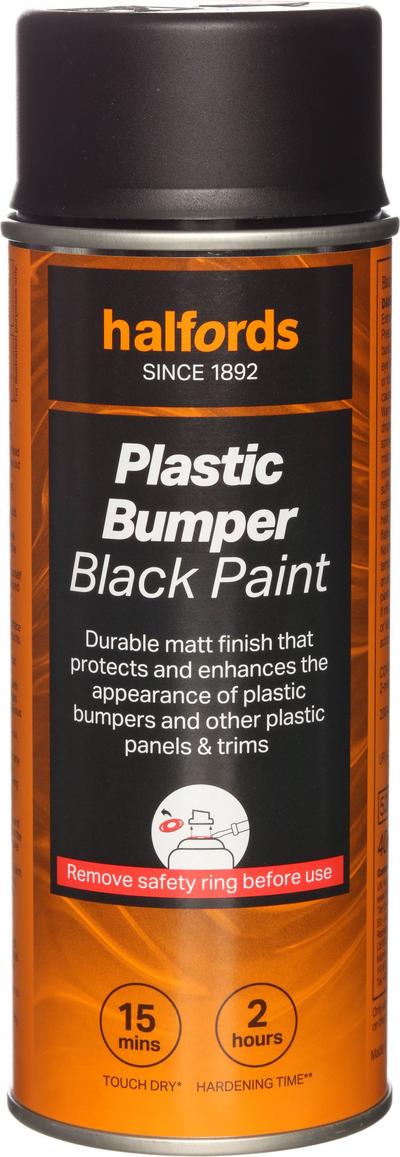 Halfords Plastic Bumper Paint Black 400 ml Halfords Plastic Bumper Paint Black 400 ml