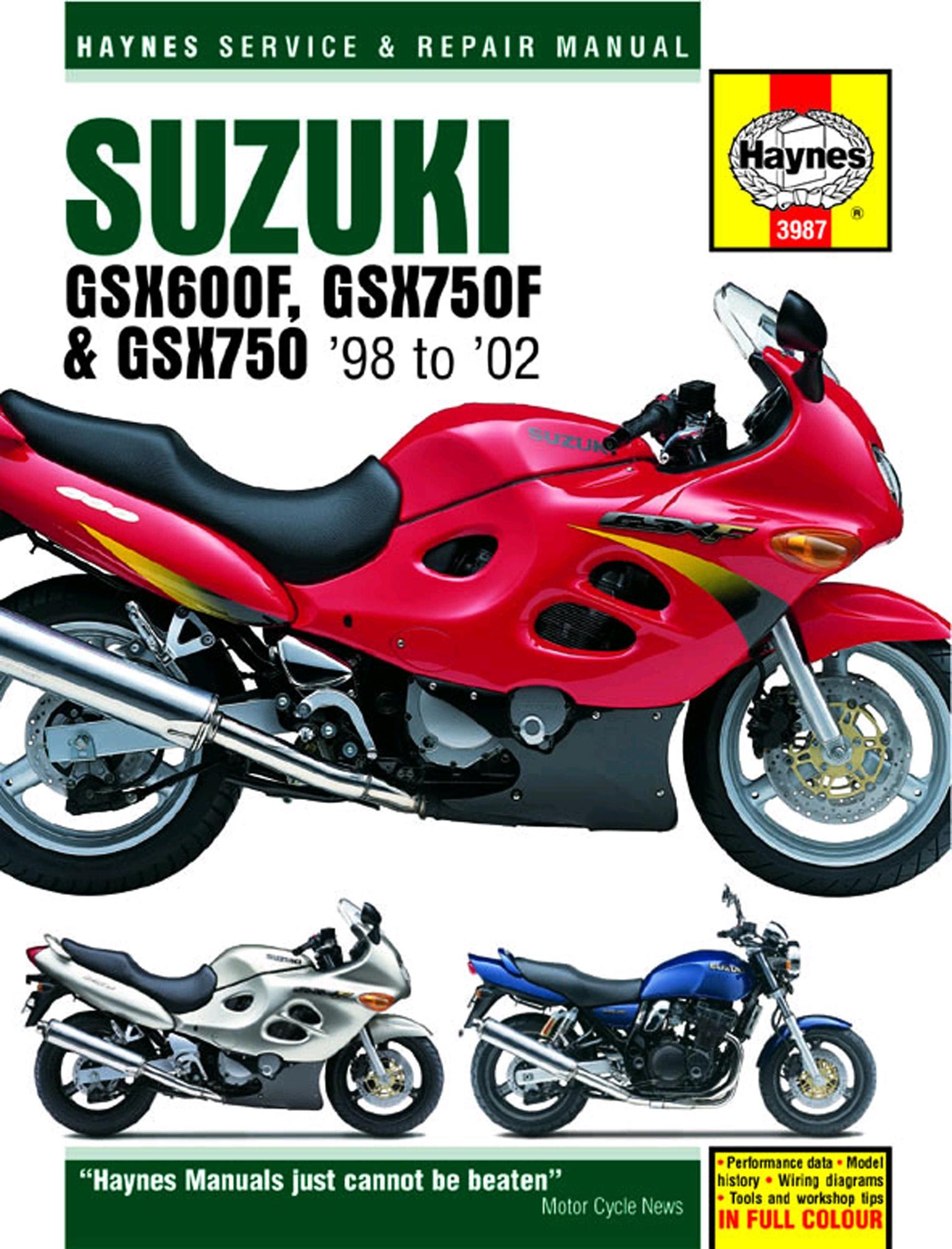 Haynes Suzuki GSX600/750F and GSX750 (98 - 02)