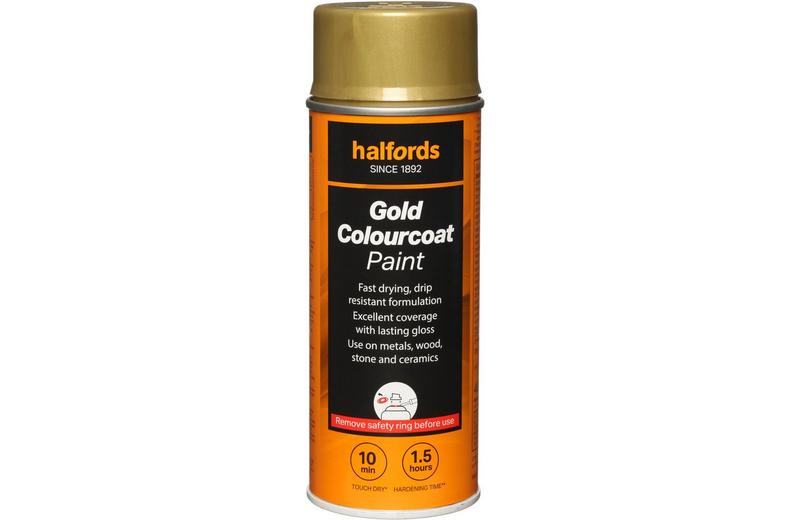 Halfords Colourcoat Gold Paint 400ml Halfords Colourcoat Gold Paint 400ml