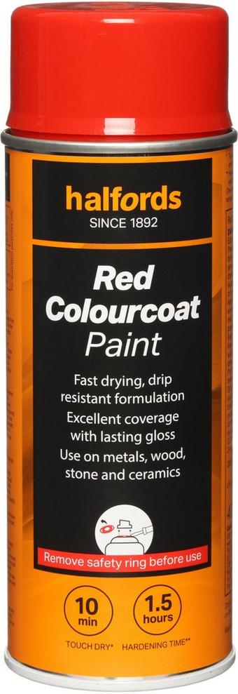 Halfords Colourcoat Workshop Red 400ml