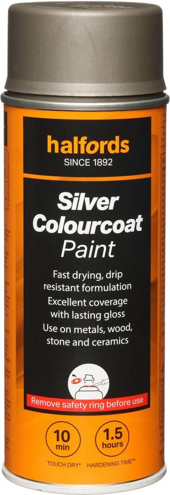 Halfords Colourcoat Silver Paint 400ml Halfords UK