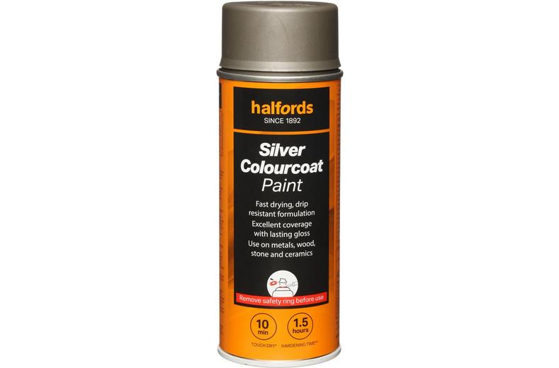 Halfords Colourcoat Silver Paint 400ml Halfords Colourcoat Silver Paint 400ml