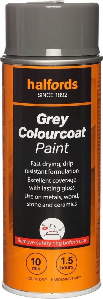 Halfords Colourcoat Grey Paint 400ml