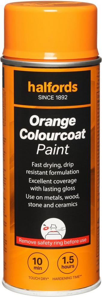 Halfords Colourcoat Warehouse Orange Paint 400ml