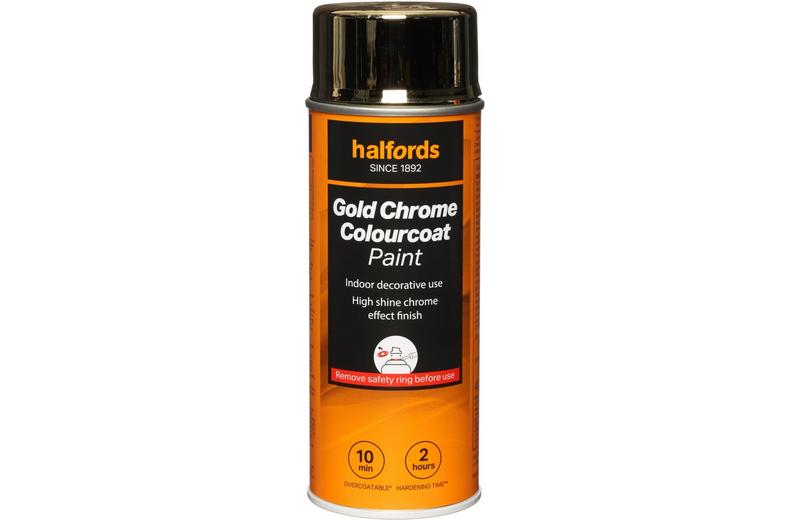 Halfords Colourcoat Gold Chrome 400ml Halfords Colourcoat Gold Chrome 400ml