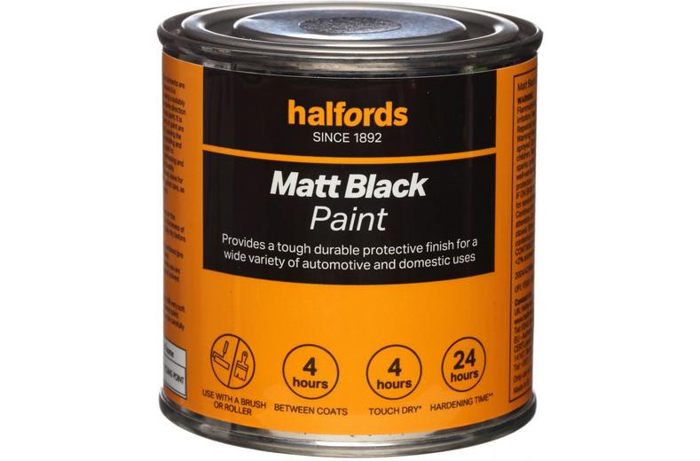 Halfords Paint Matt Black 250ml Tin Halfords Paint Matt Black 250ml Tin