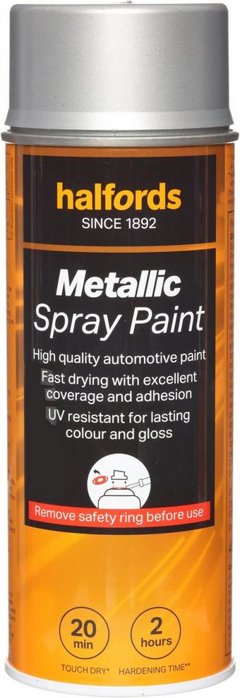Halfords M0-130 Silver Metallic Car Spray Paint - 400ml