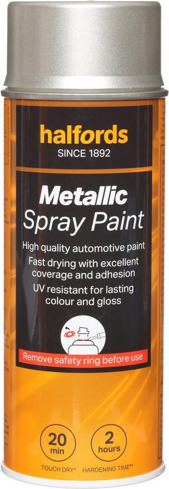 Halfords M0-200 Silver Metallic Car Spray Paint - 400ml