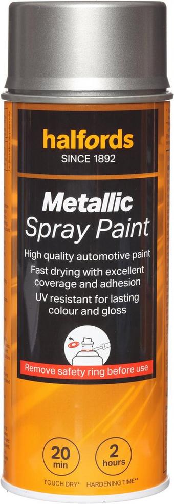 Halfords M0-360 Silver Metallic Car Spray Paint - 400ml