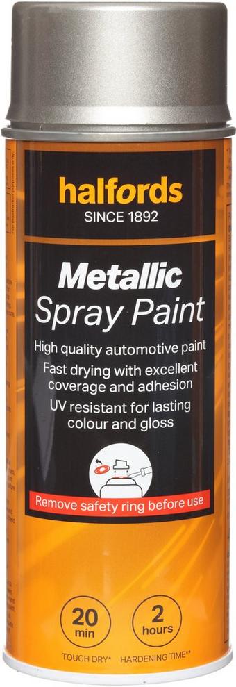 Halfords M0-280 Silver Metallic Car Spray Paint - 400ml