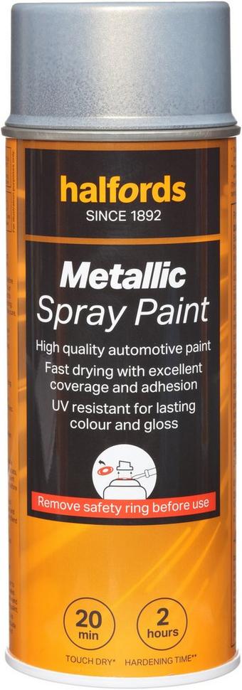 Halfords M0-410 Silver Metallic Car Spray Paint - 400ml