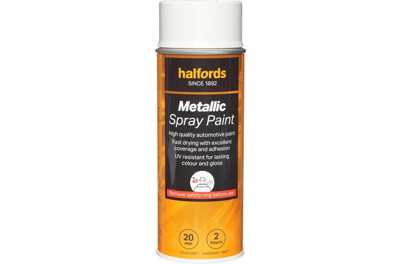 Halfords M0-180 Silver Metallic Car Spray Paint - 400ml Halfords M0-180 Silver Metallic Car Spray Paint - 400ml