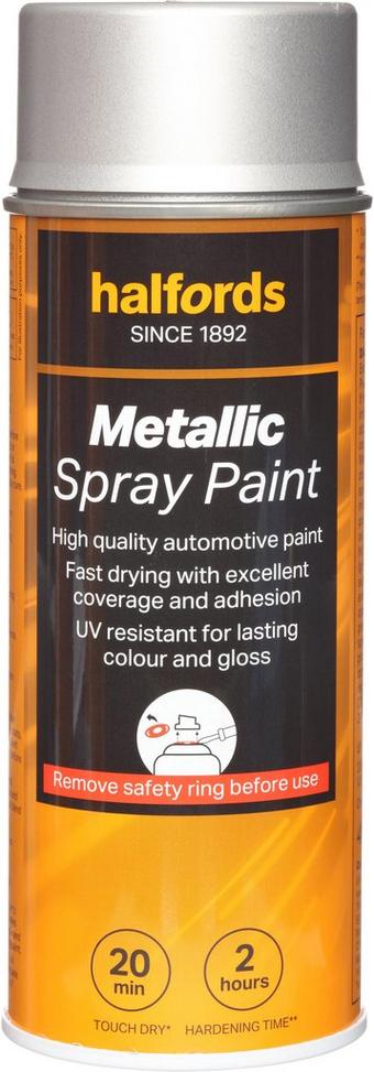 Halfords M0-060 Silver Metallic Car Spray Paint - 400ml