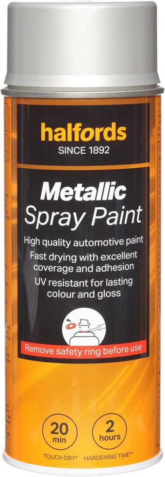 Halfords M0-040 Silver Metallic Car Spray Paint - 400ml