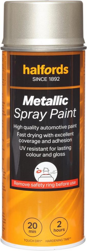 Halfords M0-250 Silver Metallic Car Spray Paint - 400ml