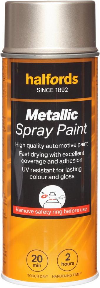 Halfords M0-270 Silver Metallic Car Spray Paint - 400ml