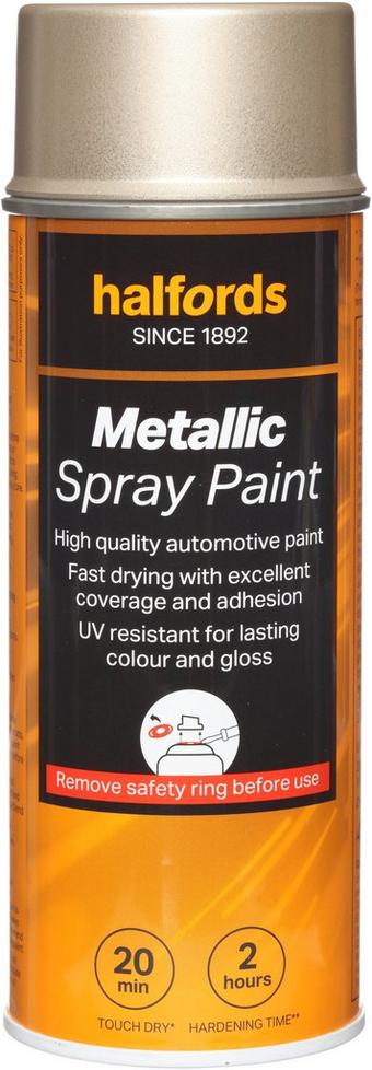 Halfords M5-180 Gold Metallic Car Spray Paint - 400ml