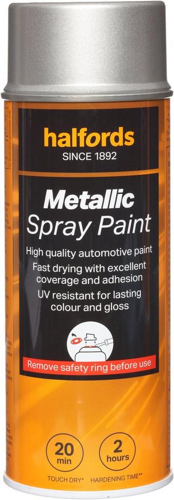 Halfords M0-170 Silver Metallic Car Spray Paint - 400ml