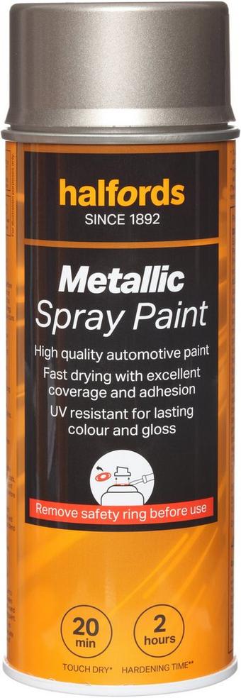Halfords M0-290 Silver Metallic Car Spray Paint - 400ml