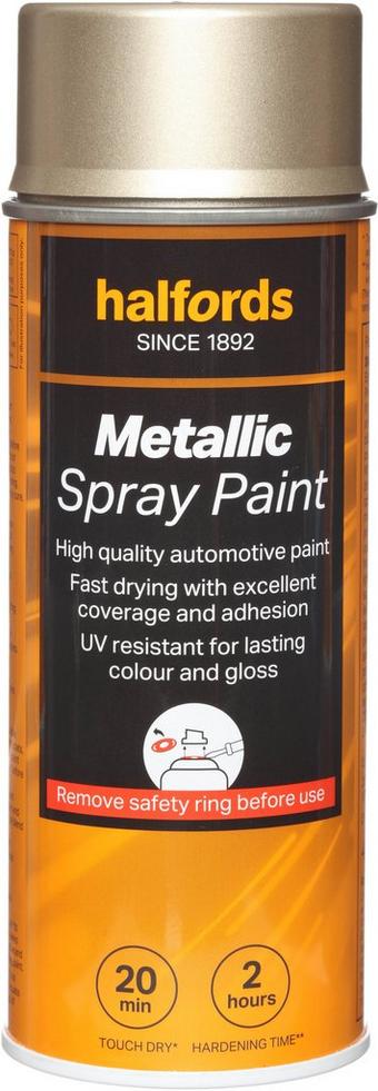 Halfords M5-170 Gold Metallic Car Spray Paint - 400ml
