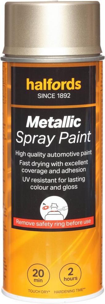 Halfords M5-160 Gold Metallic Car Spray Paint - 400ml