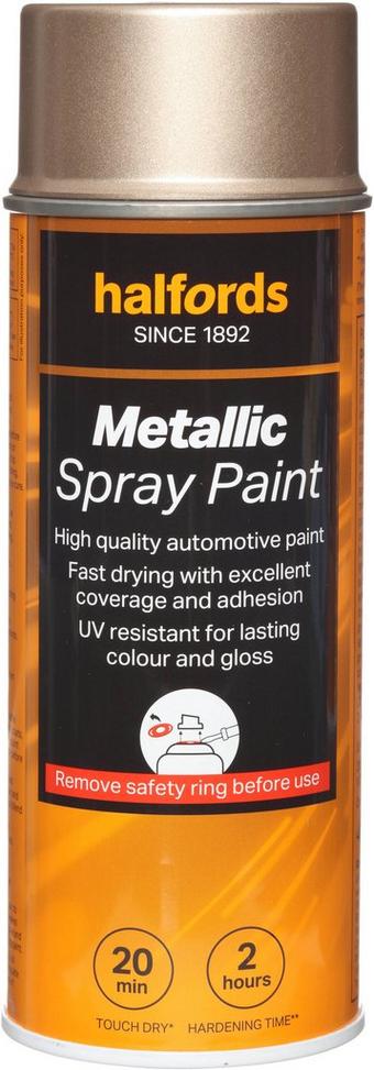 Halfords M5-150 Gold Metallic Car Spray Paint - 400ml