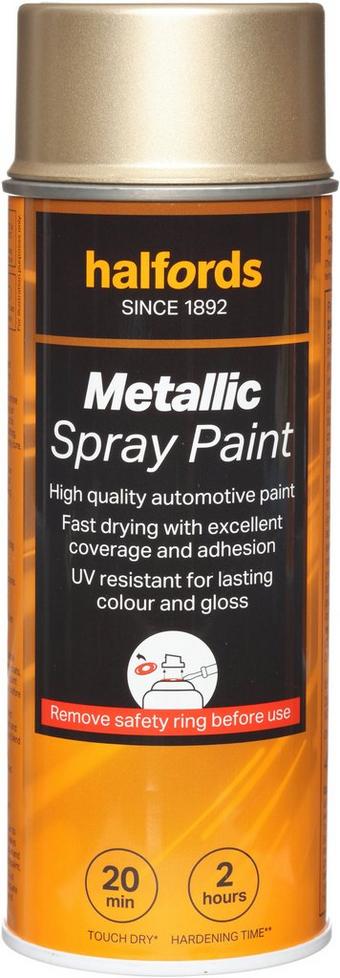Halfords M5-140 Gold Metallic Car Spray Paint - 400ml