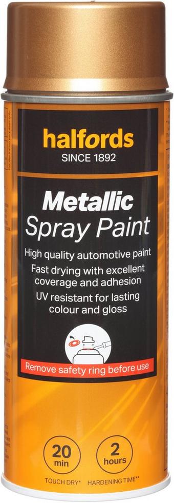 Halfords Gold Metallic Car Spray Paint - 400ml