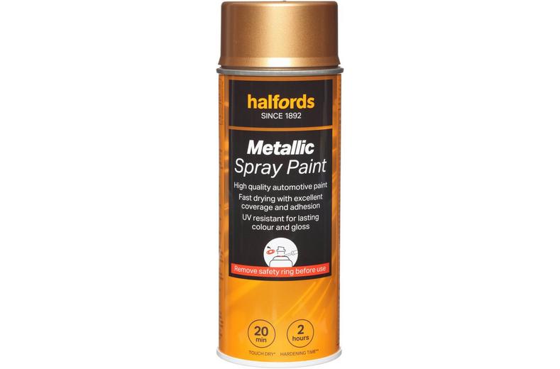 Halfords M5-170 Gold Metallic Car Spray Paint - 400ml Halfords M5-170 Gold Metallic Car Spray Paint - 400ml