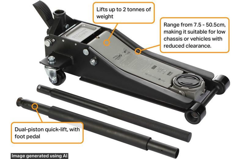 Halfords Advanced 2 Tonne Low Profile Trolley Jack Halfords Advanced 2 Tonne Low Profile Trolley Jack