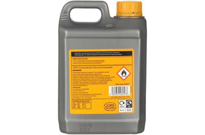 Halfords -20°C Concentrate Citrus Screenwash 2L Halfords -20°C Concentrate Citrus Screenwash 2L