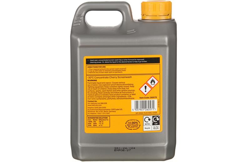 Halfords -30°C Concentrate Cherry Screenwash 2L Halfords -30°C Concentrate Cherry Screenwash 2L