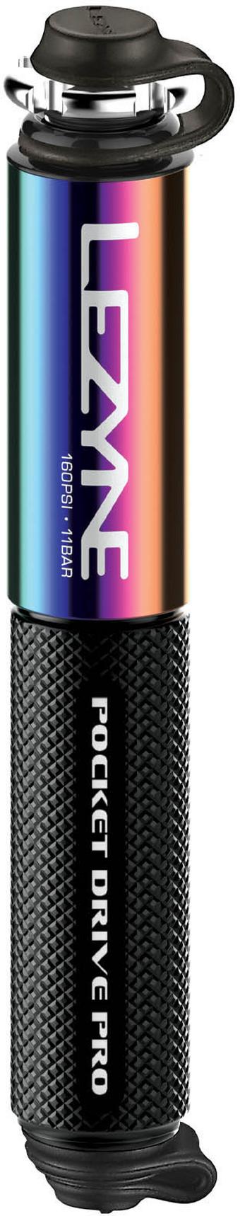 Lezyne Pocket Drive Pro HP Hand Pump, Neo Metallic/Black