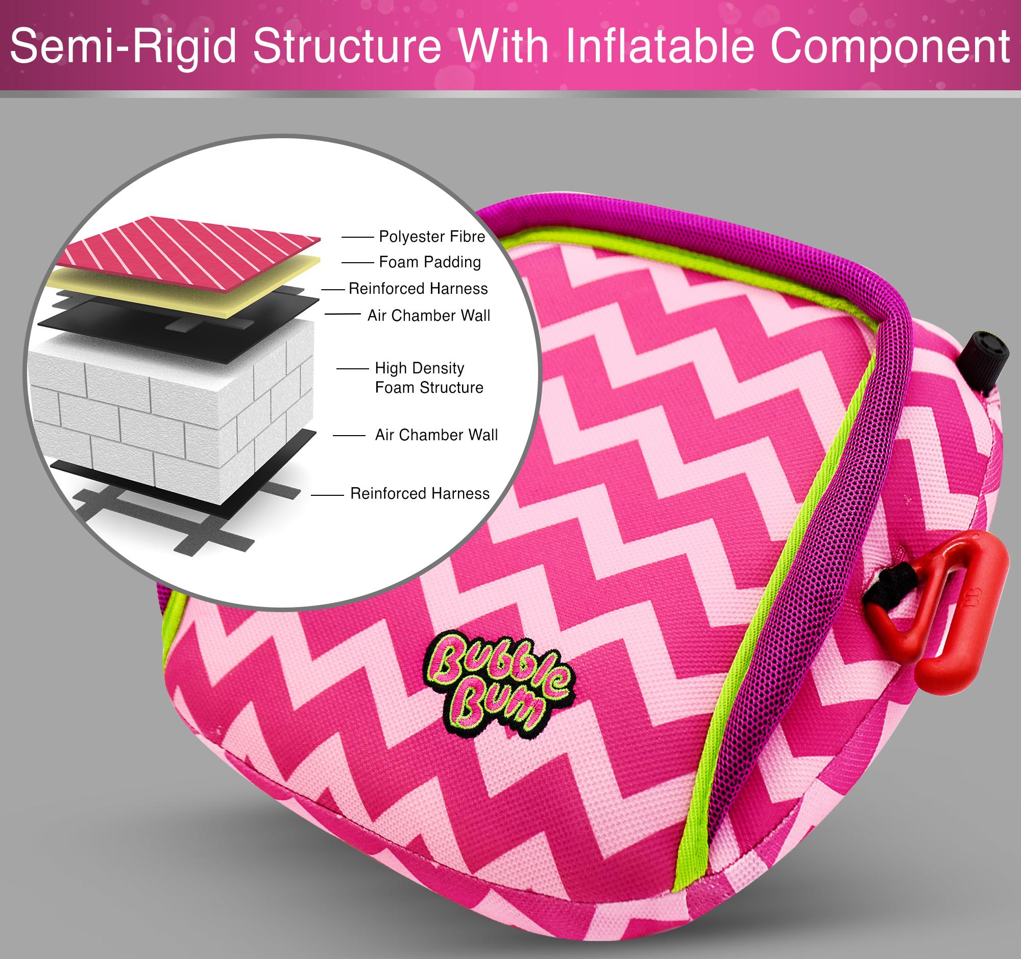 BubbleBum Hybrid Inflatable Car Booster Seat Group 2/3 Pink