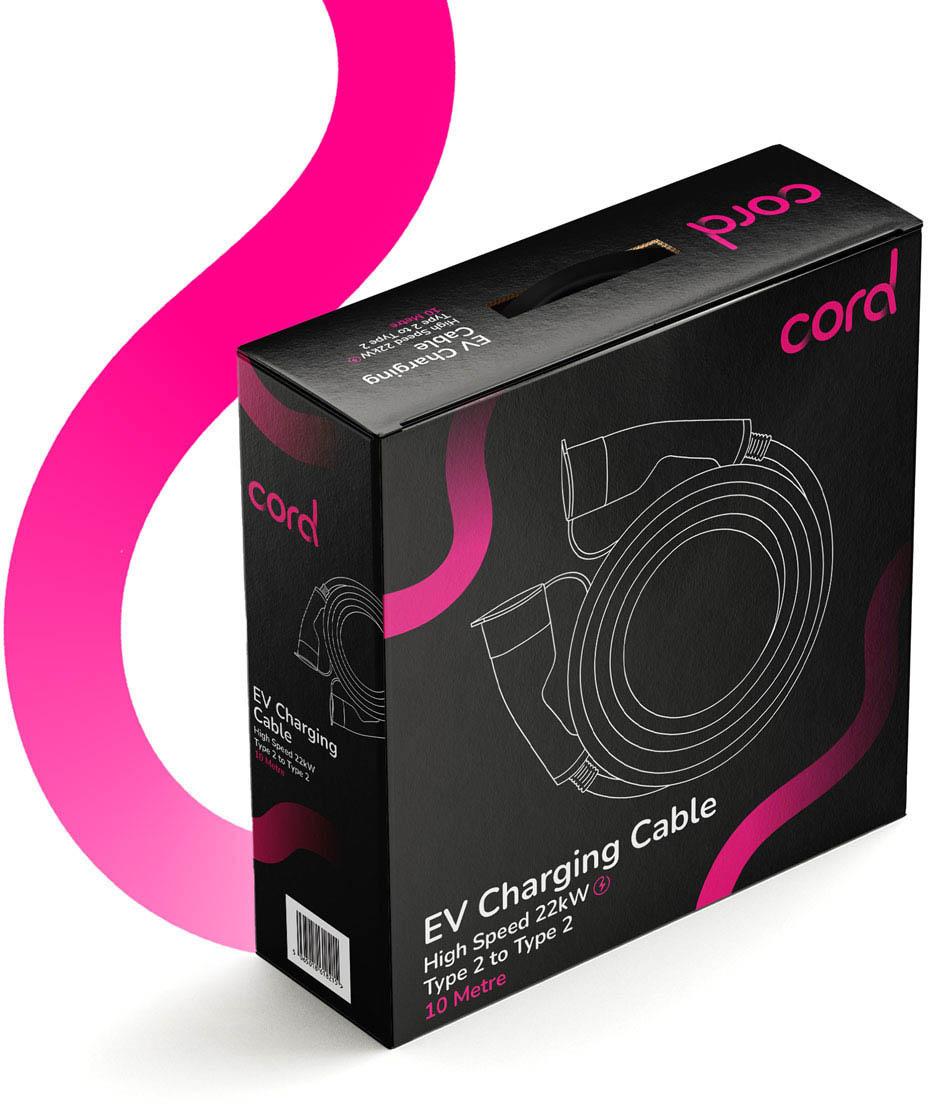 Cord EV Charging Cable 10m - 7.4kW Single Phase Type 2