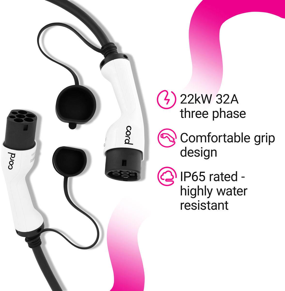 Cord Charging Cable 7.5 metre 380V 32A 22KW